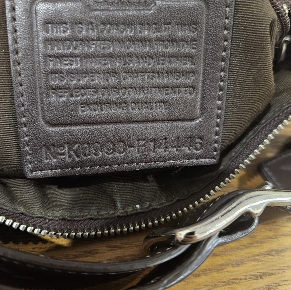 Coach Signature Jacquard Brown/Tan Crossbody/Shoulder Bag - Picture 10 of 12